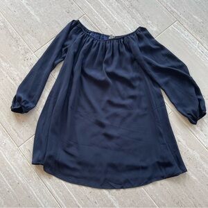 Eesome Navy Blue off the shoulder Mini Dress